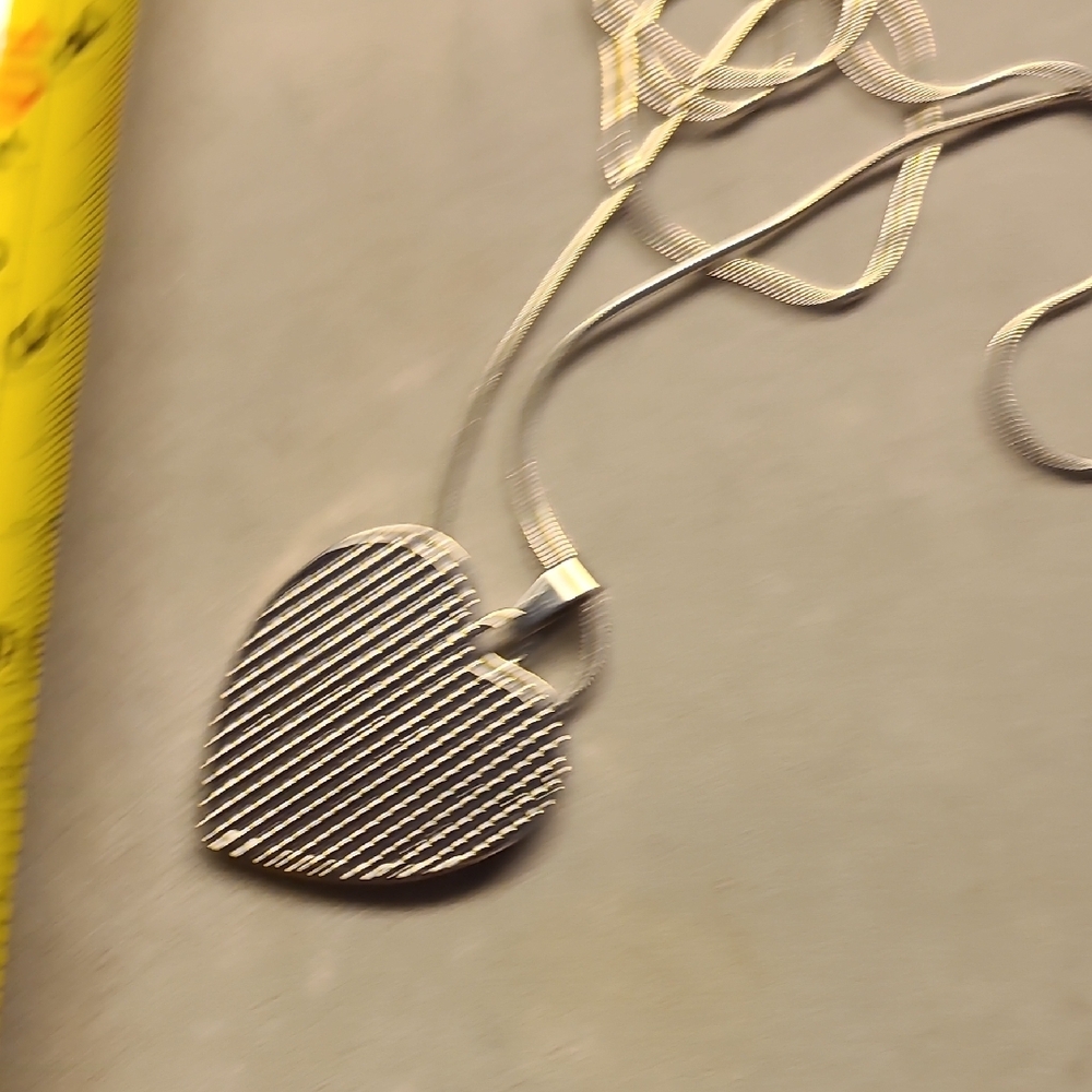 Heart Pendant Necklace with Colorful Wings - Picture 3 of 4
